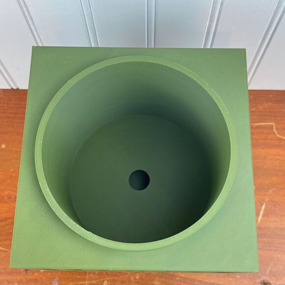 Larix Planter Pot, Indoor Planter w/ Drainage Hole and Drip Tray - Picture 3 of 9